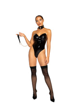 Load image into Gallery viewer, Amara High-Cut Vinyl Bodysuit
