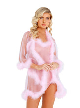 Load image into Gallery viewer, Sheer Marabou Robe
