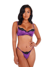 Load image into Gallery viewer, Muna 2pc Lace and Satin Underwire Bra Set
