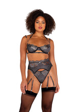 Load image into Gallery viewer, Zendaya 3PC Sparkle Chained Gartered Bra Set
