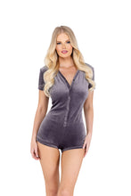 Load image into Gallery viewer, Aadan Super Soft &amp; Cozy Velour Romper with Snap Buttons
